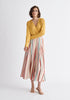 Paisie Draped Wrap Jersey Top in Yellow
